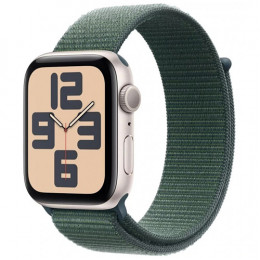 Apple Watch SE (2024) 44mm Starlight Lake Green Loop Band